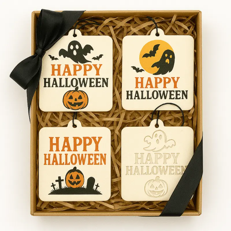 Bộ quà tặng làm mát không khí bằng giấy Halloween trong hộp lễ hội
