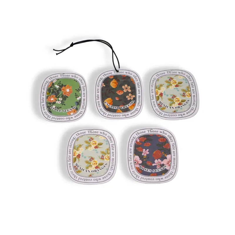 Bố cục phía trước của các loại máy làm mát không khí hương hoa với các thiết kế minh họa khác nhau