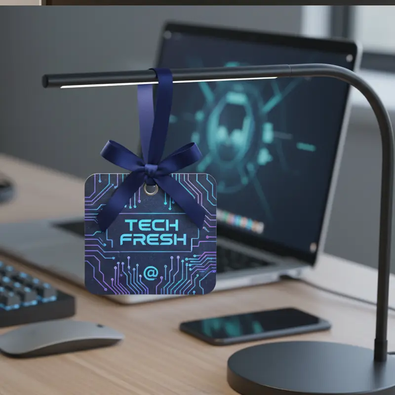 Máy làm mát không khí bằng giấy theo chủ đề bảng mạch Tech Fresh trên đèn không gian làm việc